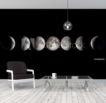 Picture of Moon phases panoramic collage elements of this image are provided by NASA